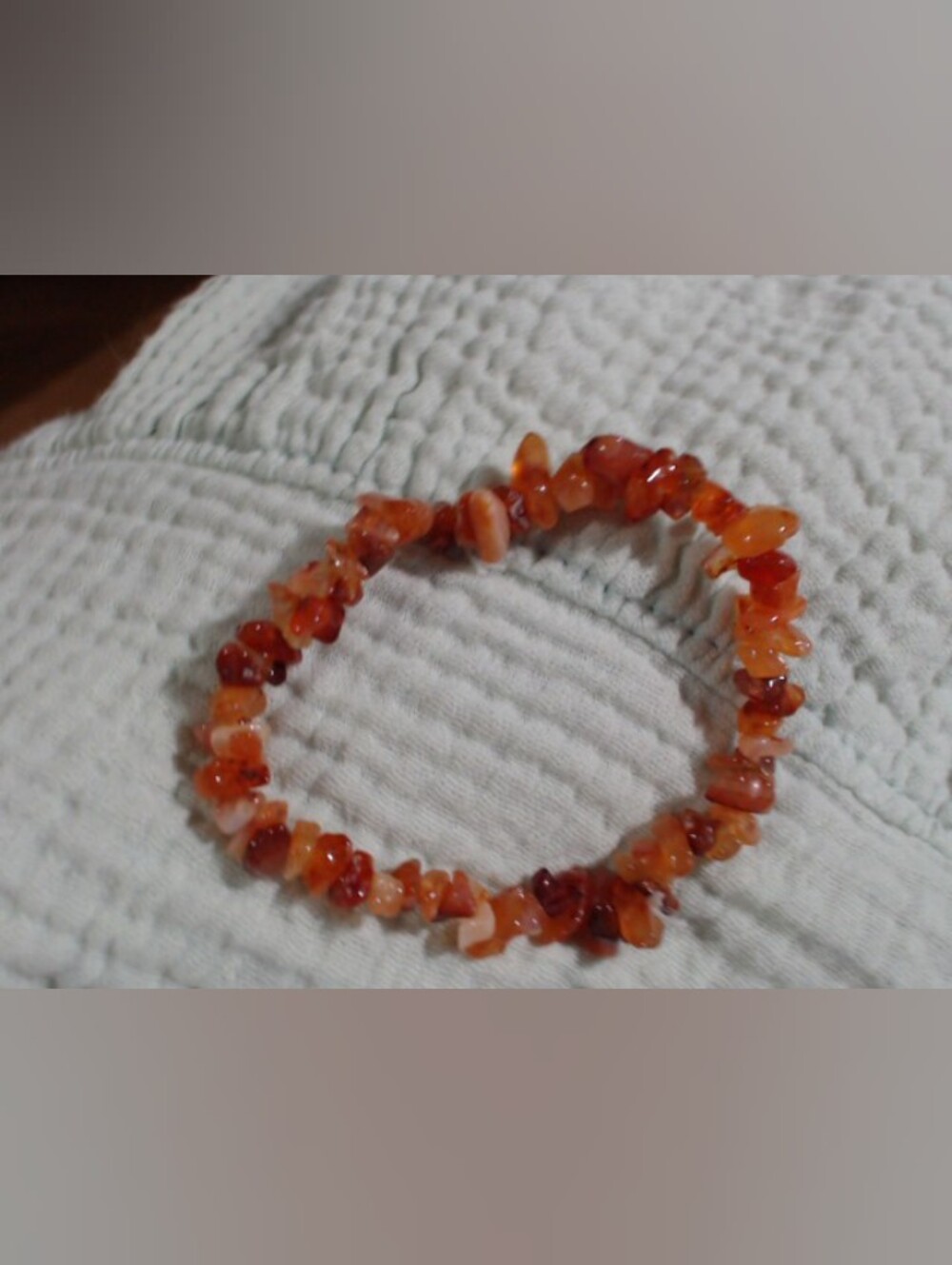 Carnelian Chip Stretch Bracelet Agate Elastic  (1)